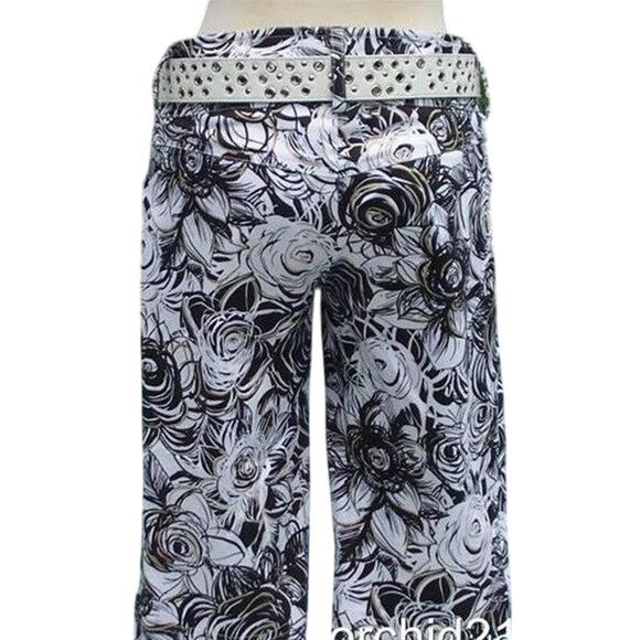 Cache Geometric Floral Metallic Kissed Walking Bermuda Short New NWT $88 Stretch - Picture 4 of 5